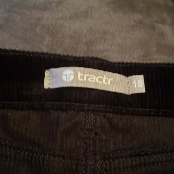 Black Ribbed Felt Skirt - Picture 3 of 3